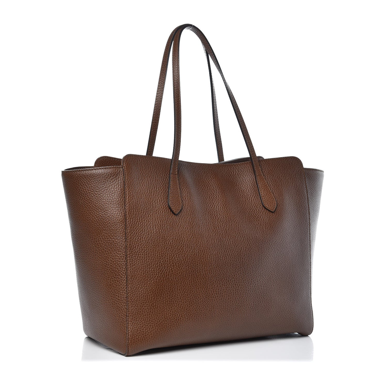 Dollar Calfskin Medium Swing Tote Nut Brown