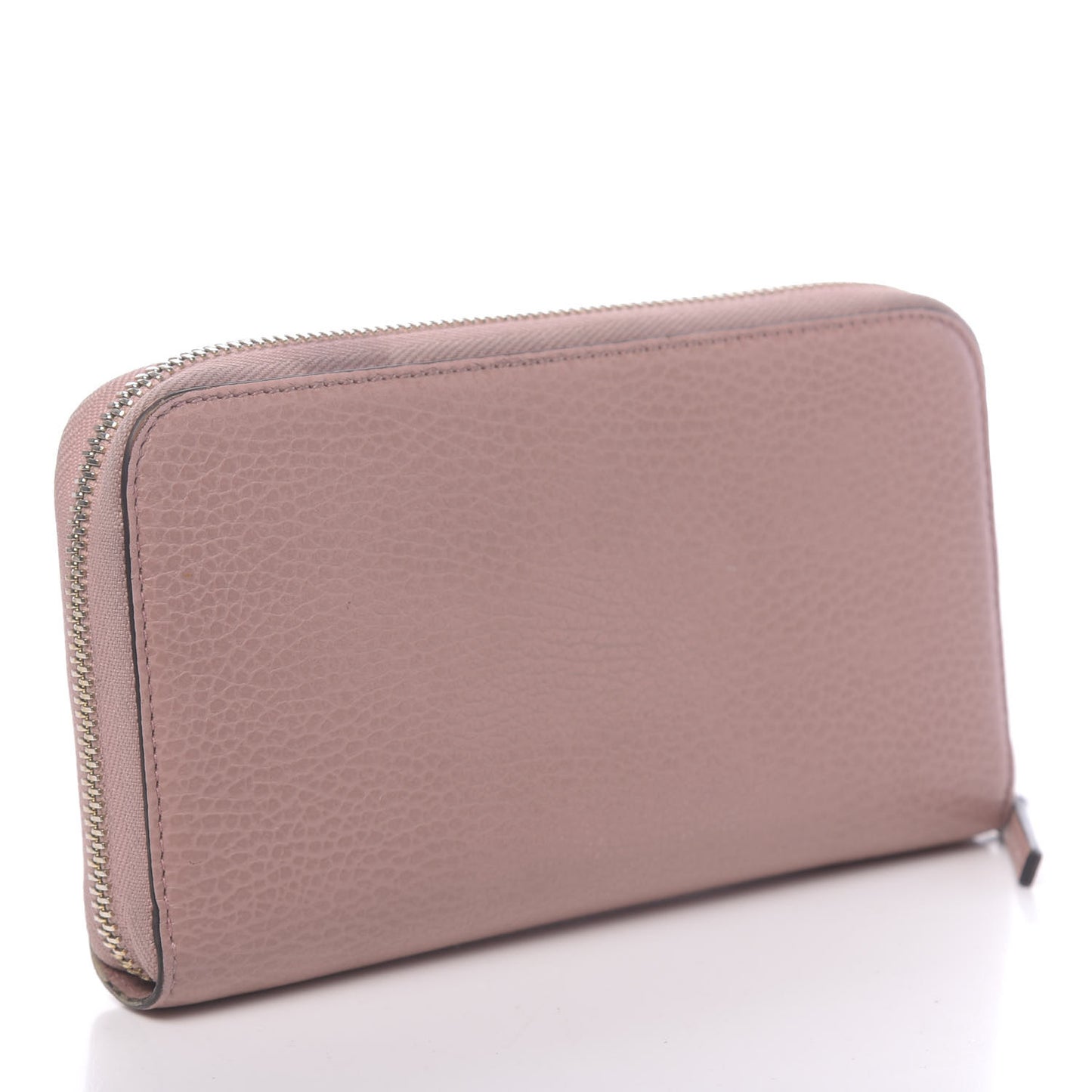 Dollar Calfskin GG Zip Around Wallet Soft Pink