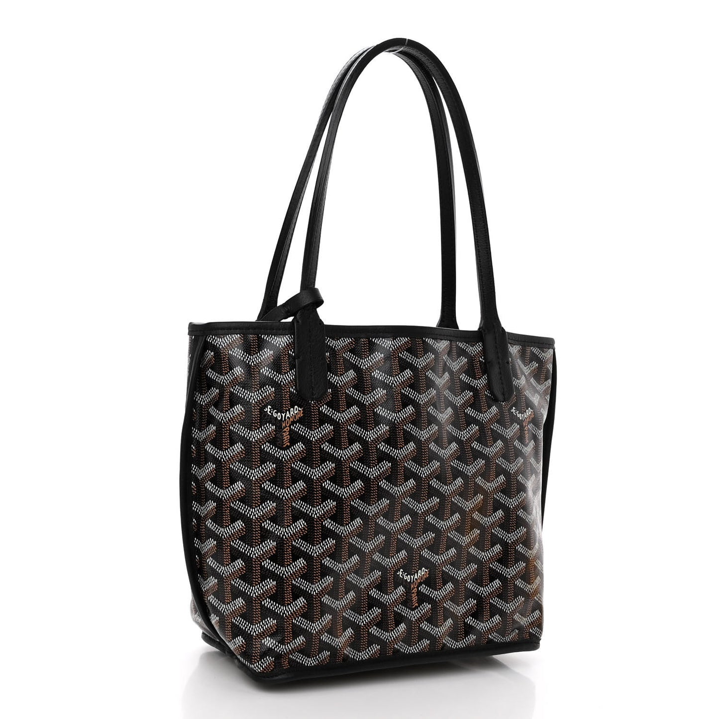 Goyardine Reversible Mini Anjou Black