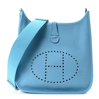 Hermes Taurillon Clemence Evelyne III PM Bleu Du Nord 1 of 10