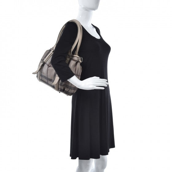 Burberry Smoked Check Small Northfield Tote Trench 2 of 16