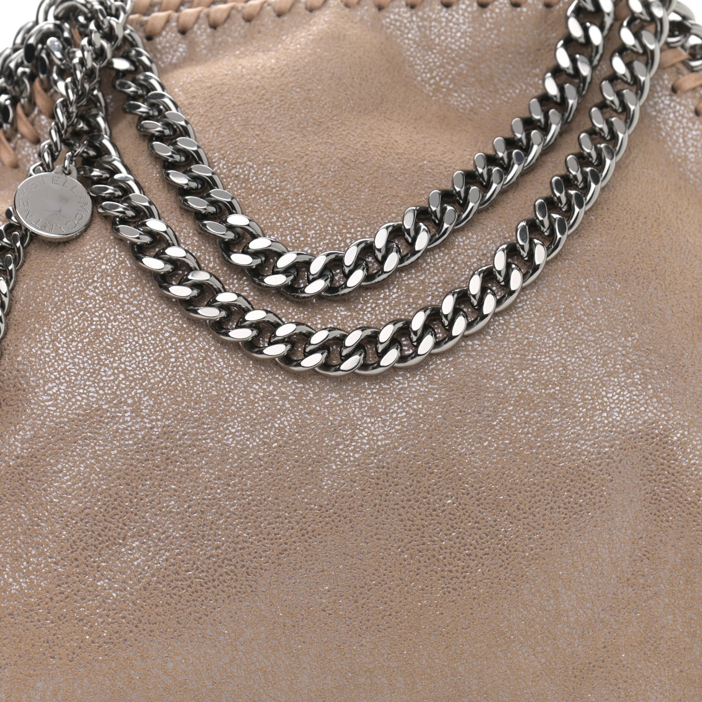 Shaggy Deer Mini Falabella Fold Over Tote Beige