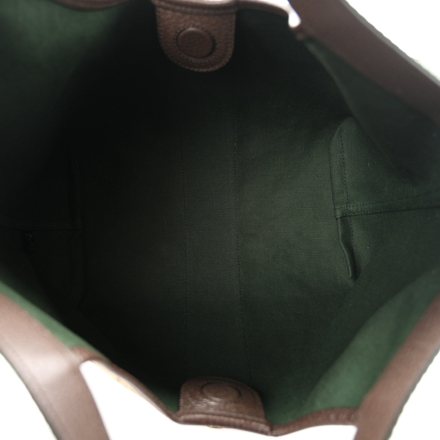 Gucci Monogram Web Small Giglio Tote Beige Dark Brown 6 of 10