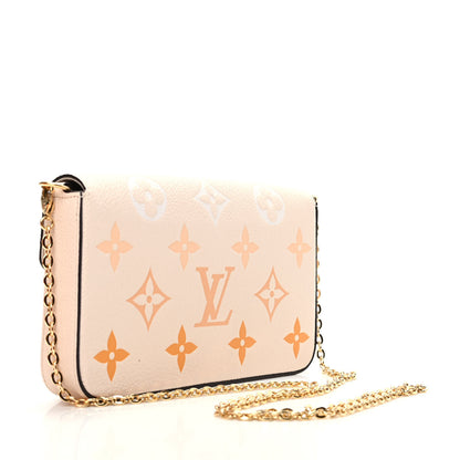 Louis Vuitton Empreinte Monogram Giant By The Pool Felicie Pochette Chain Wallet Cream Saffron 2 of 10