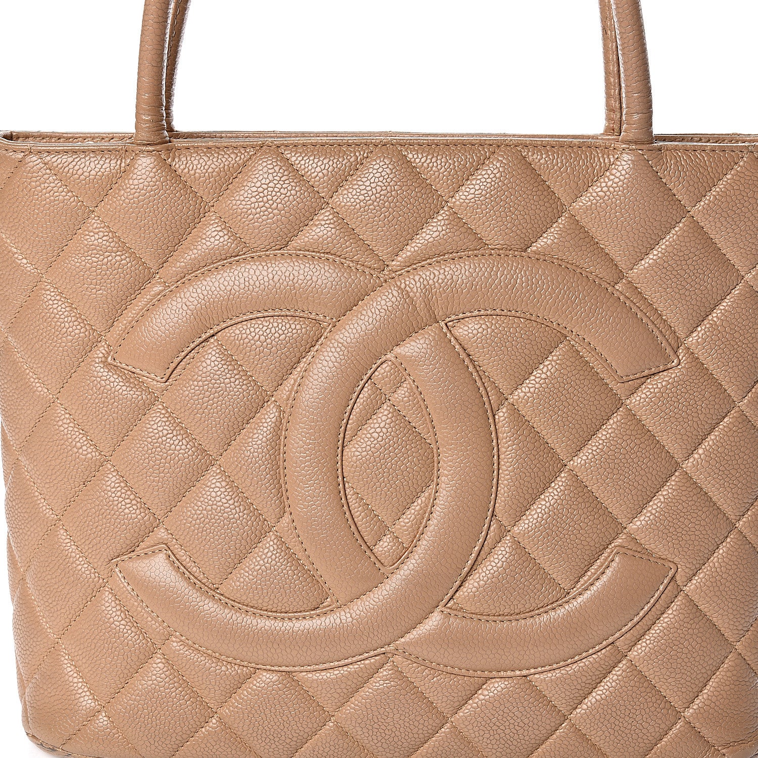 Chanel Caviar Quilted Medallion Tote Beige 18 of 18