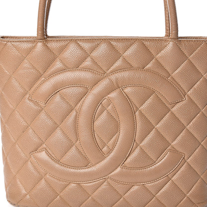 Chanel Caviar Quilted Medallion Tote Beige 18 of 18