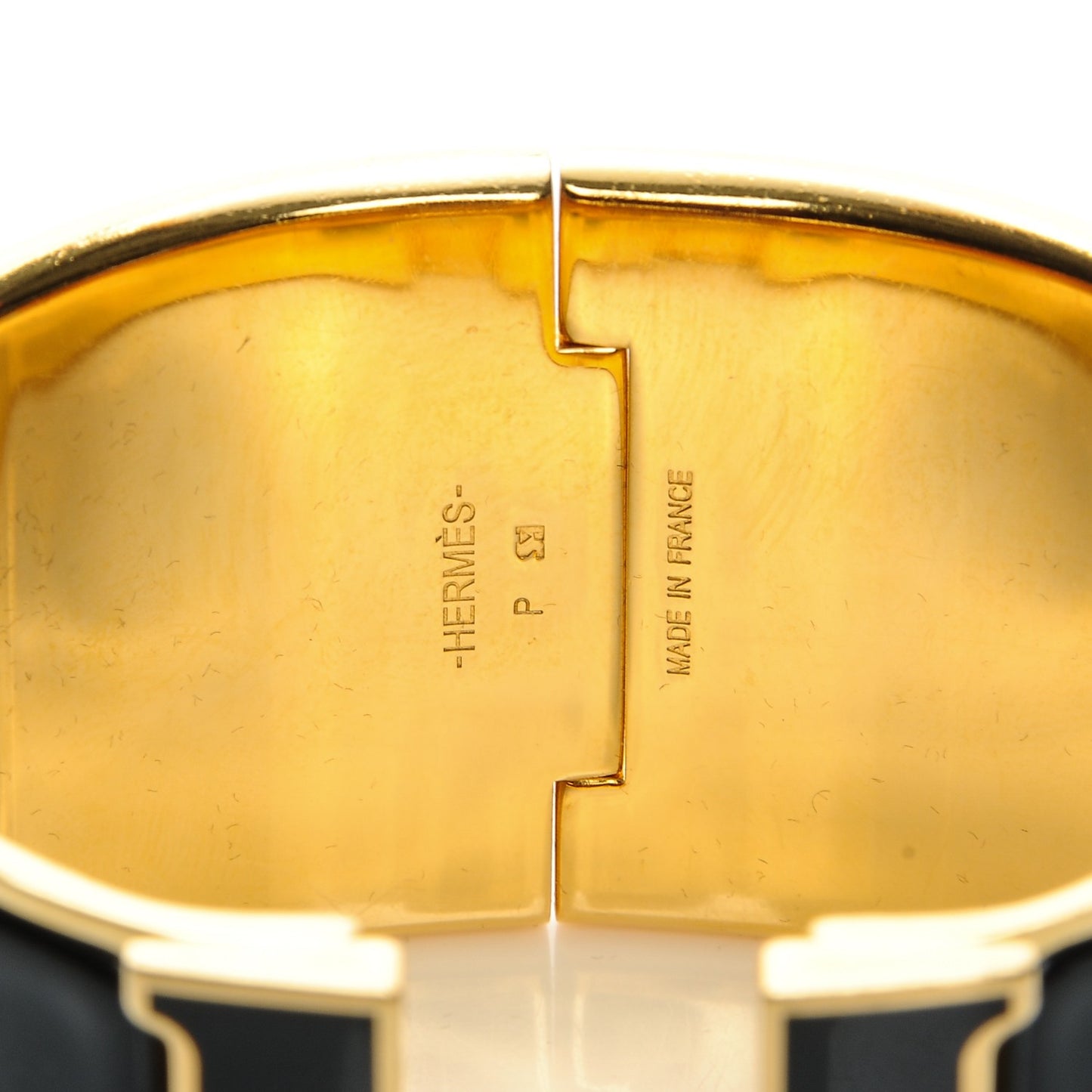 Enamel Extra Wide Clic H Bracelet PM Black