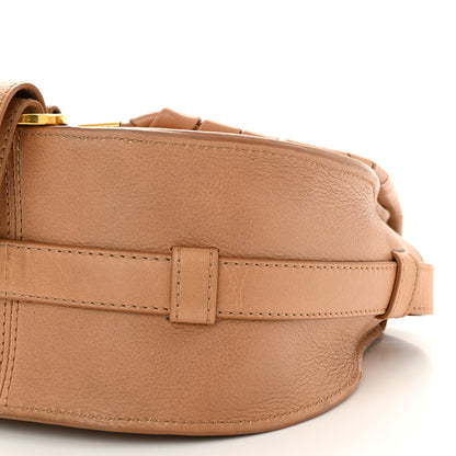 Chloe Calfskin Whipstitch Mini Marcie Round Crossbody Bag Light Tan 10 of 11