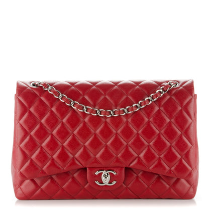 Chanel Caviar Quilted Maxi Double Flap Red 1 of 7