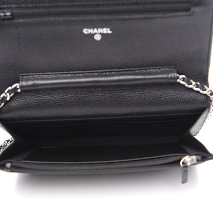 Chanel Caviar Quilted Wallet On Chain WOC Black 4 of 11