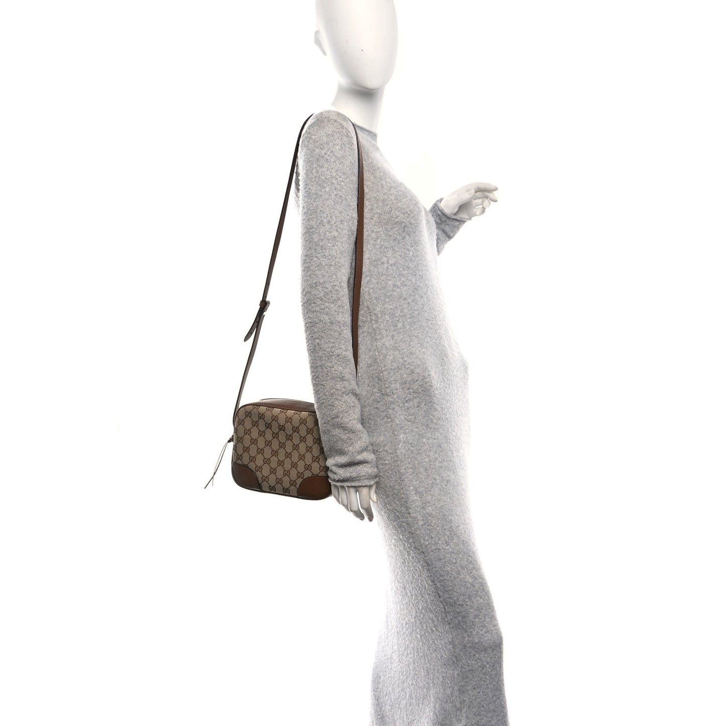 Monogram Mini Bree Messenger Bag Beige Tabacco