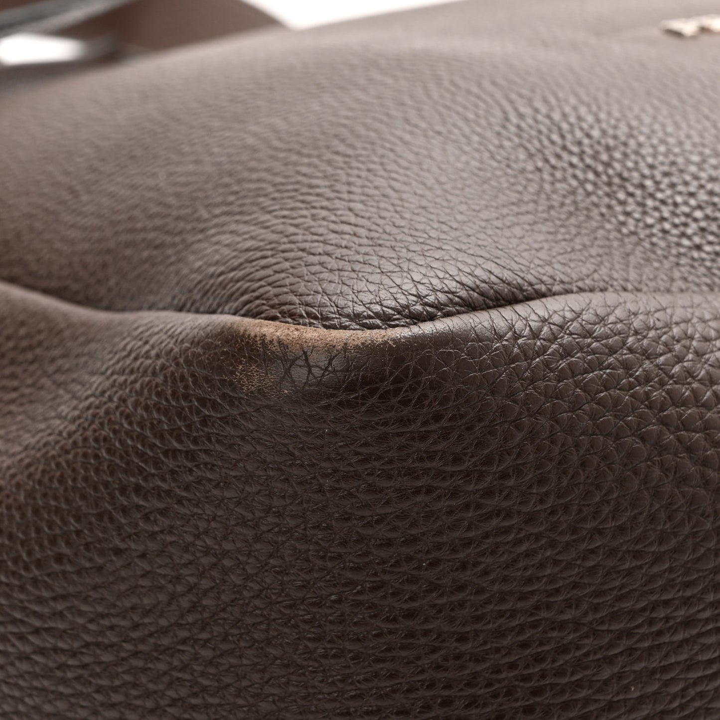 Vitello Daino Drawstring Bag Brown