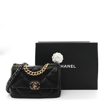Chanel Lambskin Quilted Medium Chanel 19 Flap Black 11 of 11