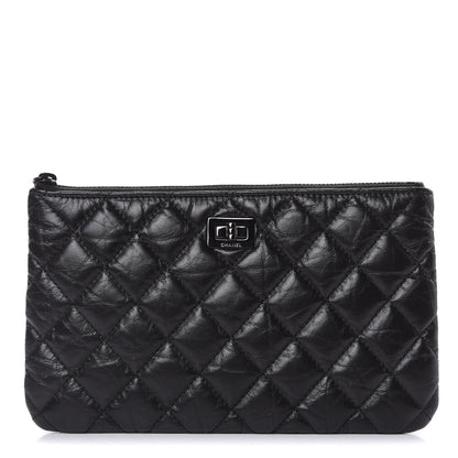 Chanel Aged Calfskin Quilted Medium Reissue Cosmetic Case So Black 1 of 8