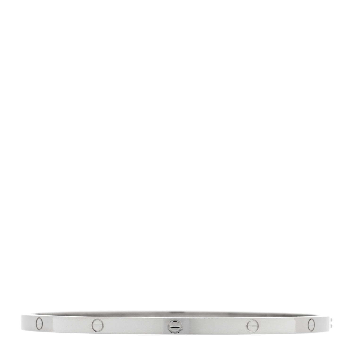 Cartier 18K White Gold Small LOVE Bracelet 20 1 of 8