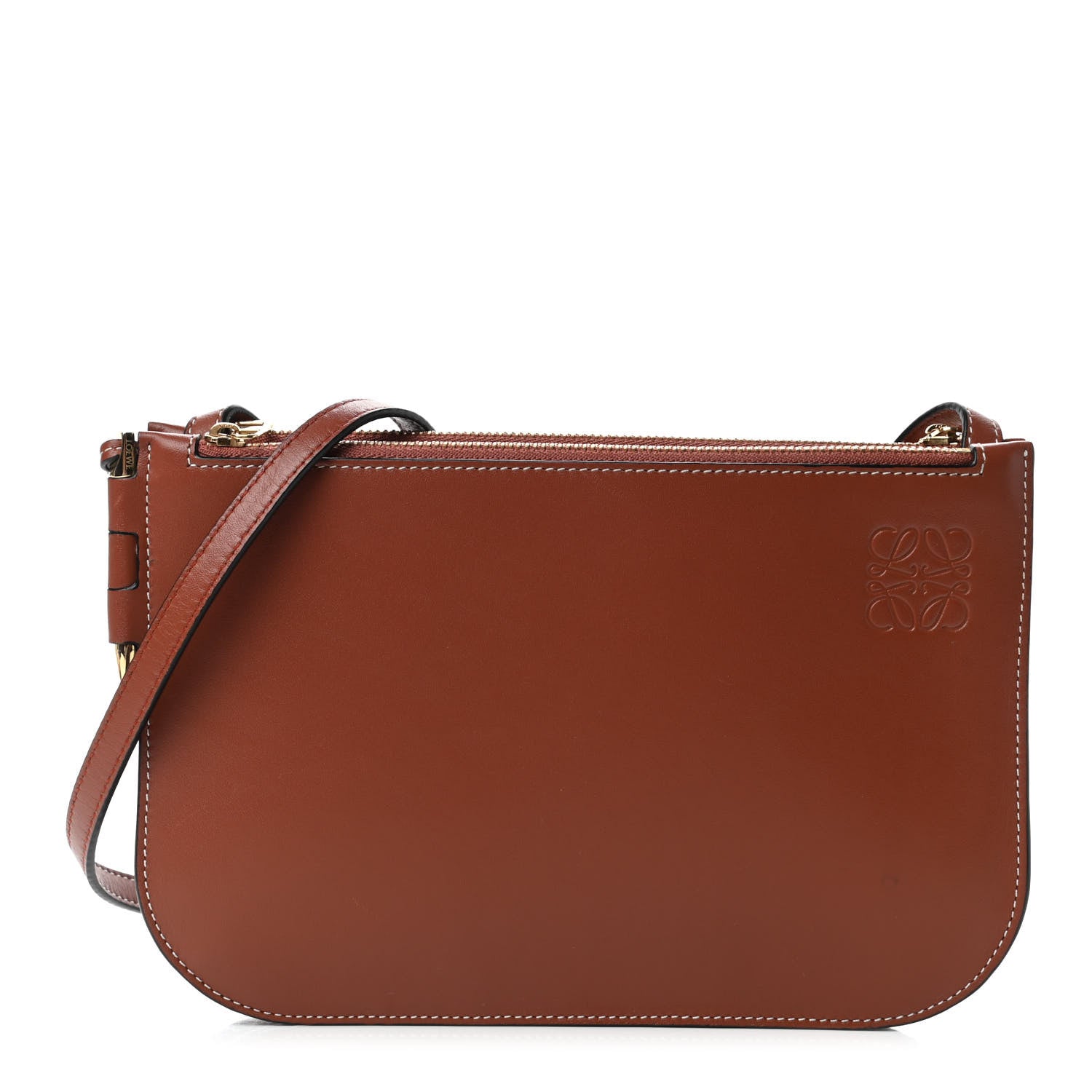 Loewe Calfskin Gate Double Zip Pouch Crossbody Brick 1 of 4
