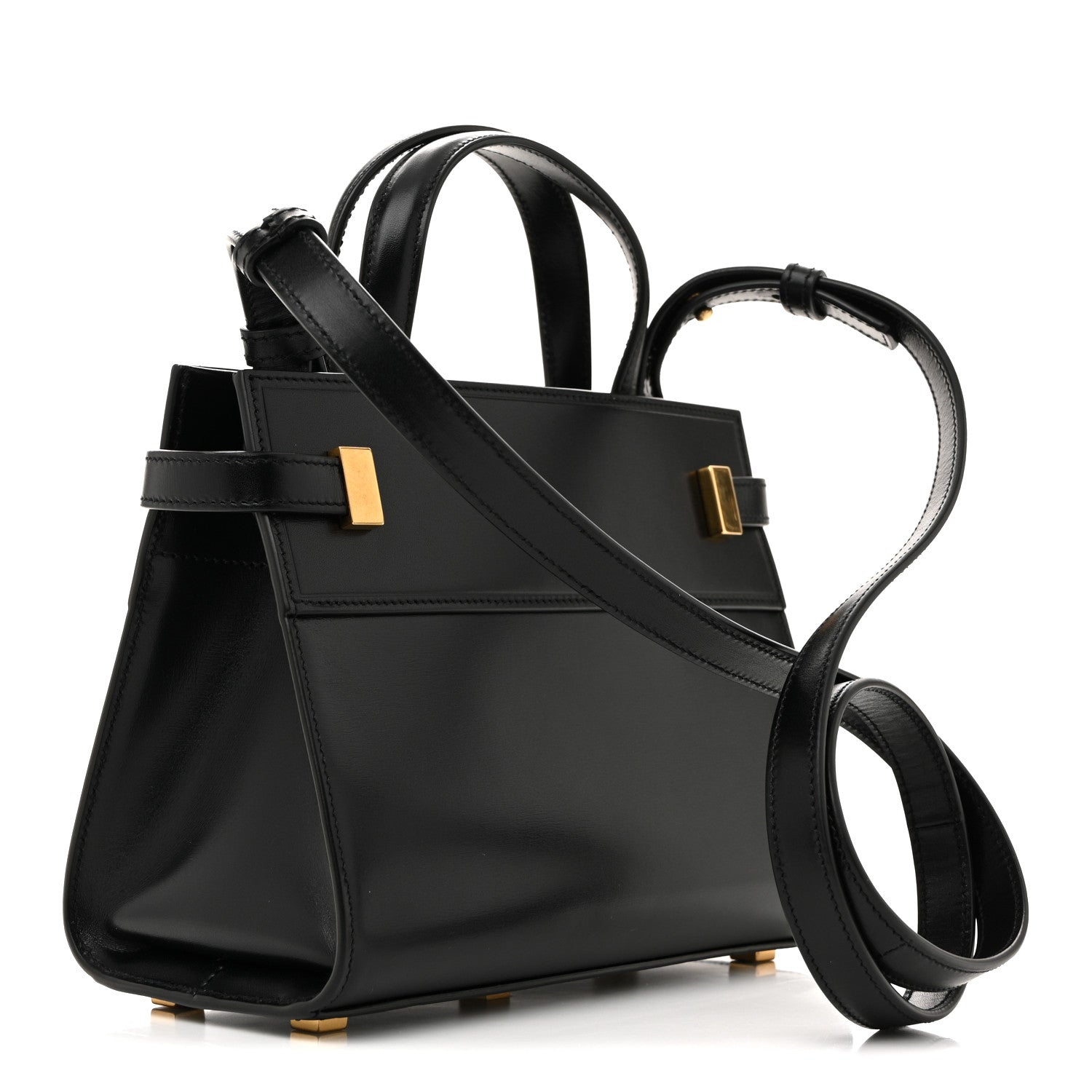 Saint Laurent Smooth Calfskin Manhattan Nano Shopper Tote Black 3 of 10