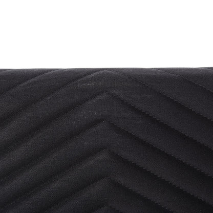 Saint Laurent Satin Chevron Monogram Envelope Chain Wallet Black 9 of 15