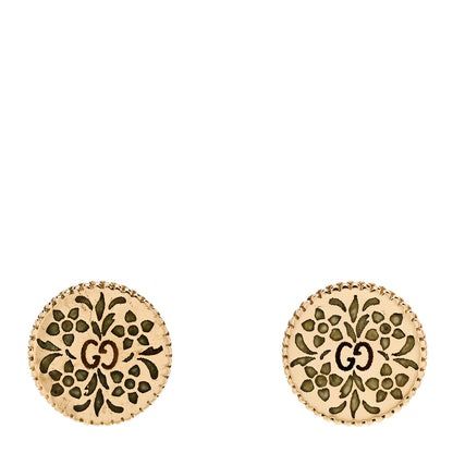 Gucci 18K Yellow Gold Enamel Icon Blooms Earrings 1 of 4