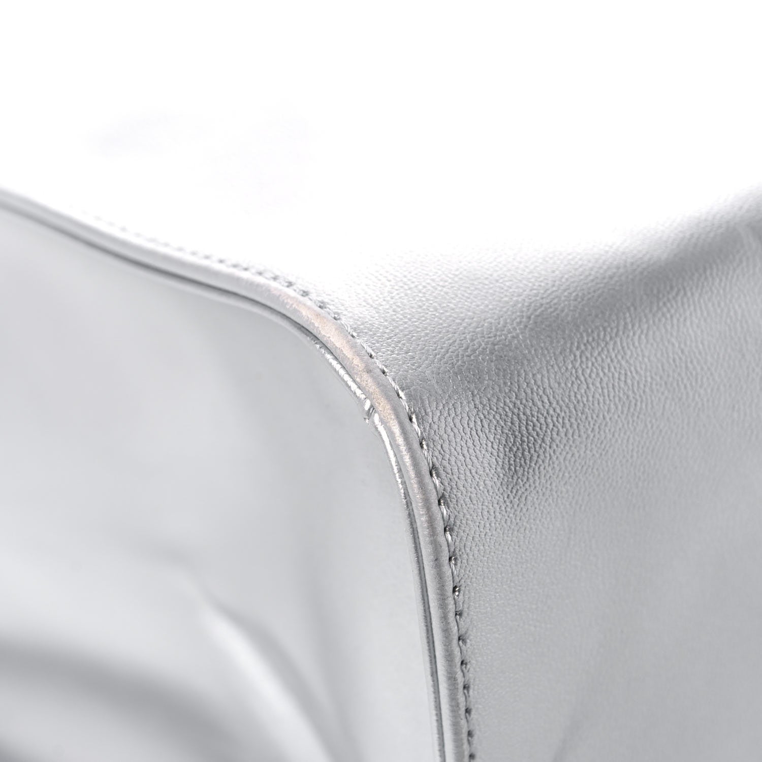 Telfar Metallic Vegan Leather Medium Shopping Bag Silver 7 of 13