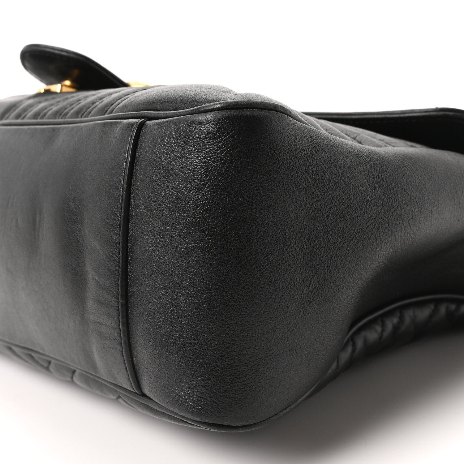 Gucci Calfskin Matelasse Large GG Marmont Shoulder Bag Black 10 of 10
