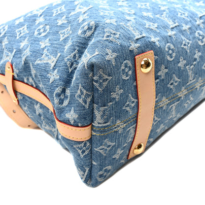 Louis Vuitton Monogram Denim CarryAll MM Blue 9 of 10