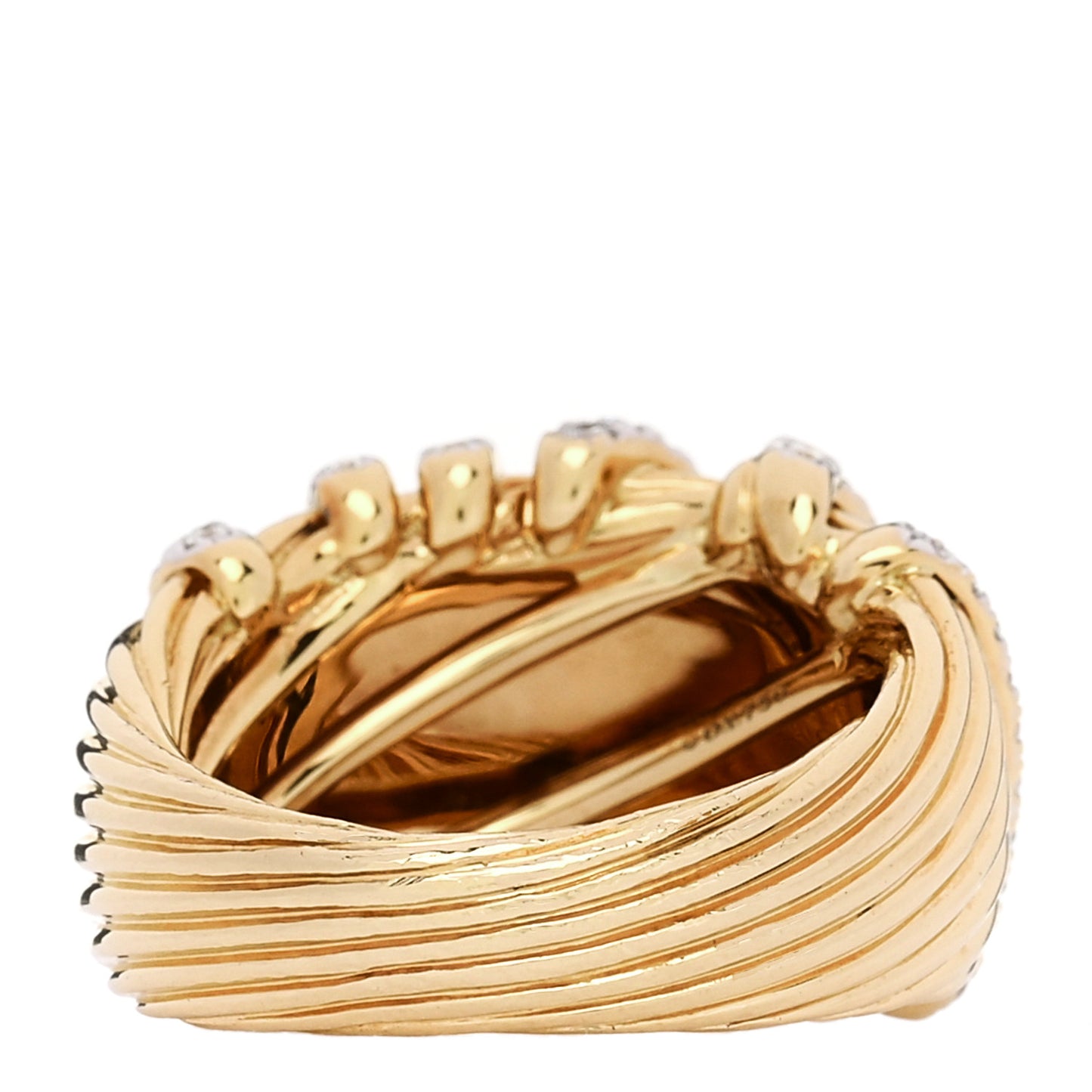 18K Yellow Gold Diamond 15mm Helena Ring 52 6