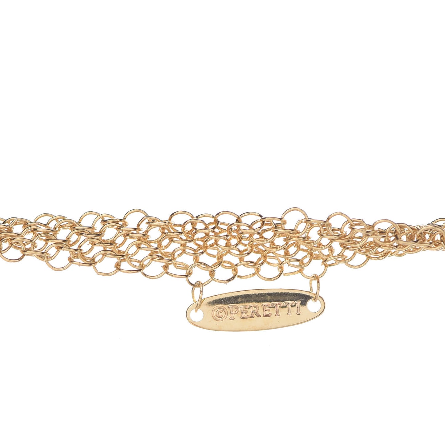 18K Yellow Gold Black Jade Elsa Peretti Pendant Necklace