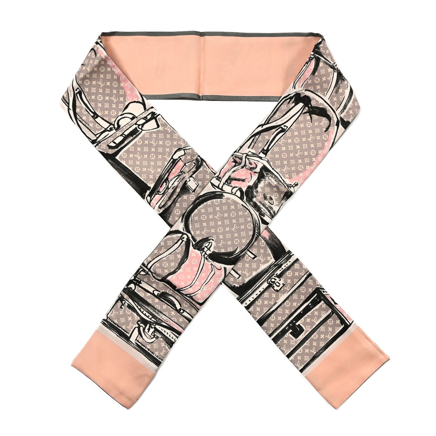 Silk Monogram Trunks Bandeau Rose Poudre