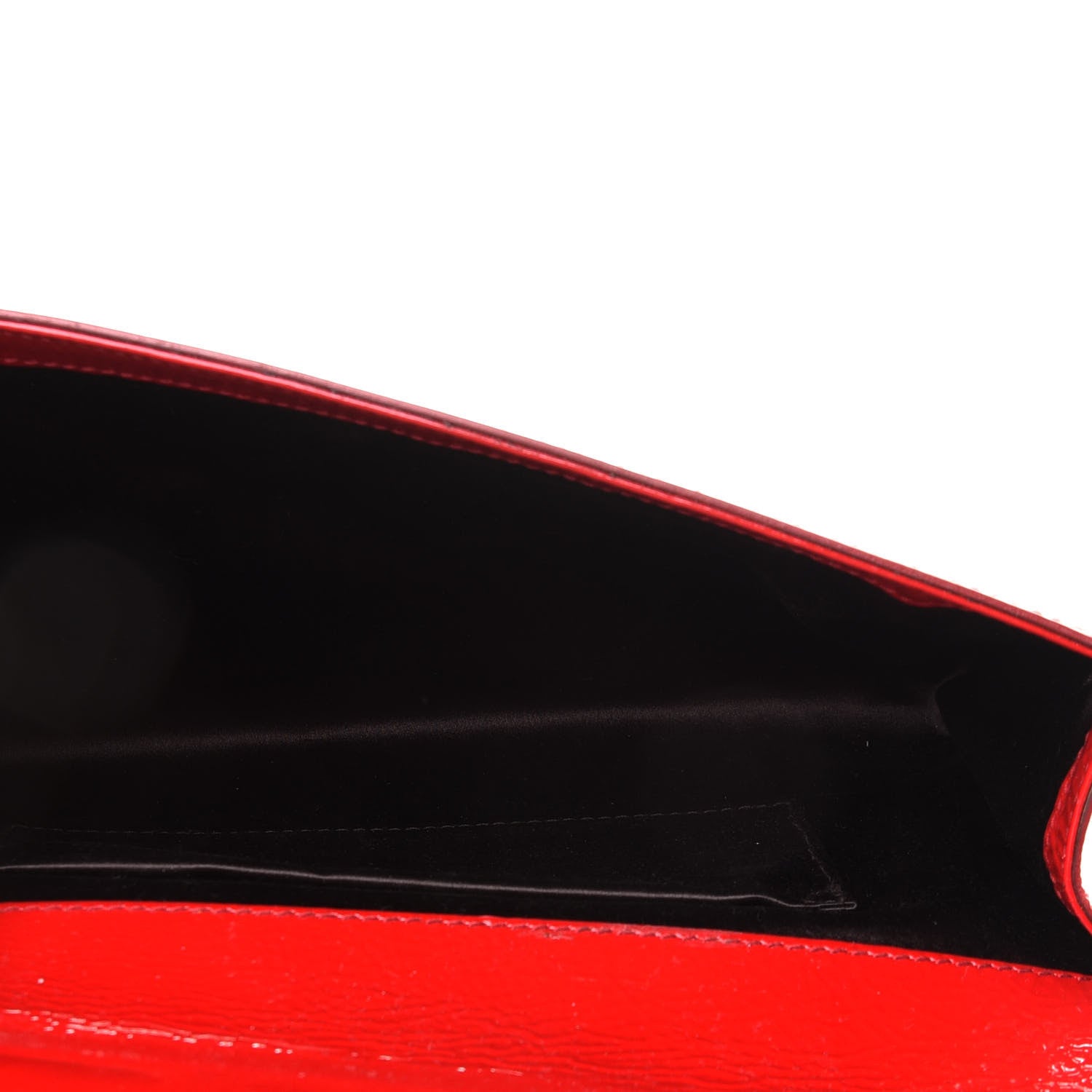 Saint Laurent Textured Patent Monogram Large Belle De Jour Clutch Red 5 of 10