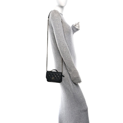 Chanel Caviar Quilted Business Affinity Clutch With Chain Black 2 of 13