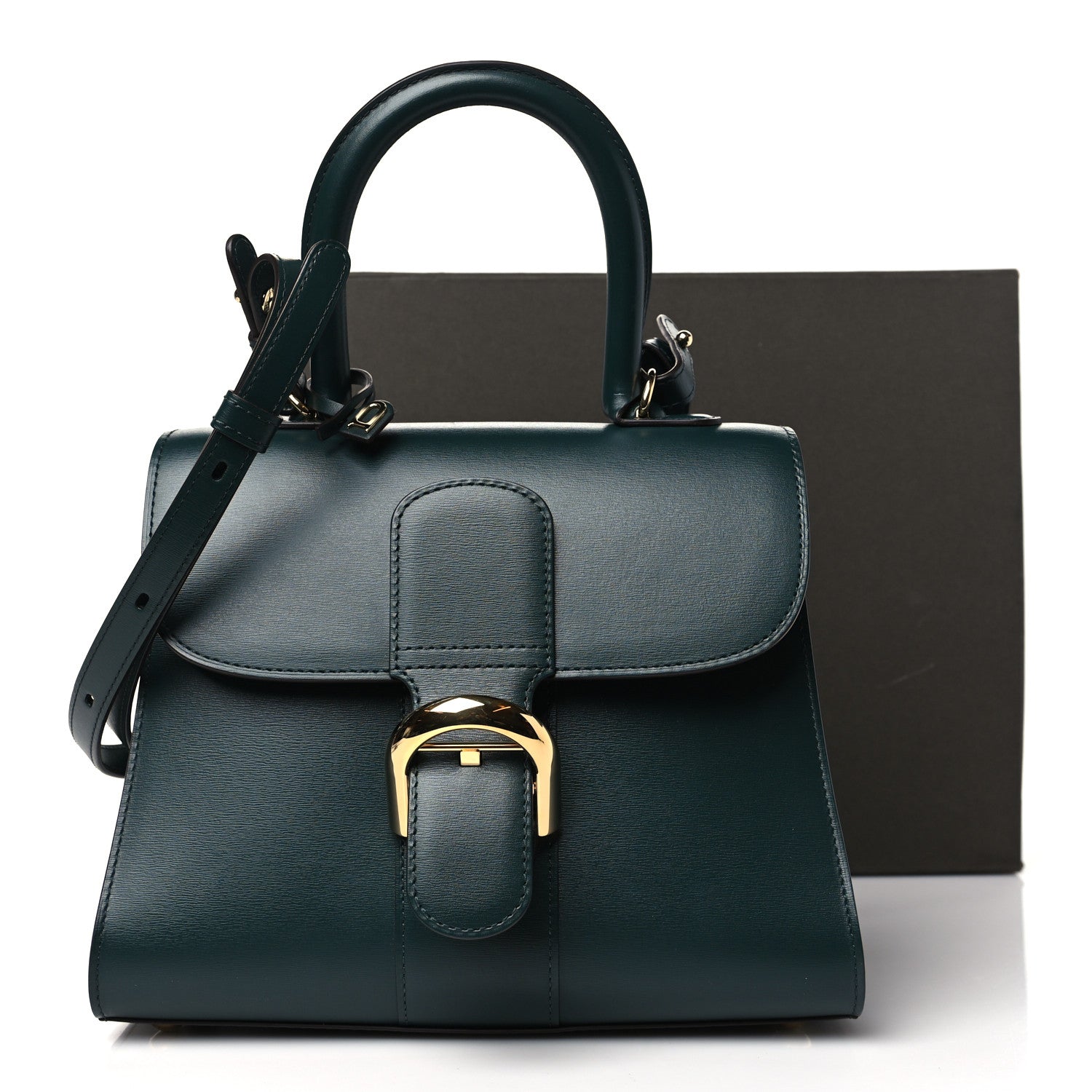 Delvaux Box Calfskin PM Brillant Satchel Pine 10 of 10