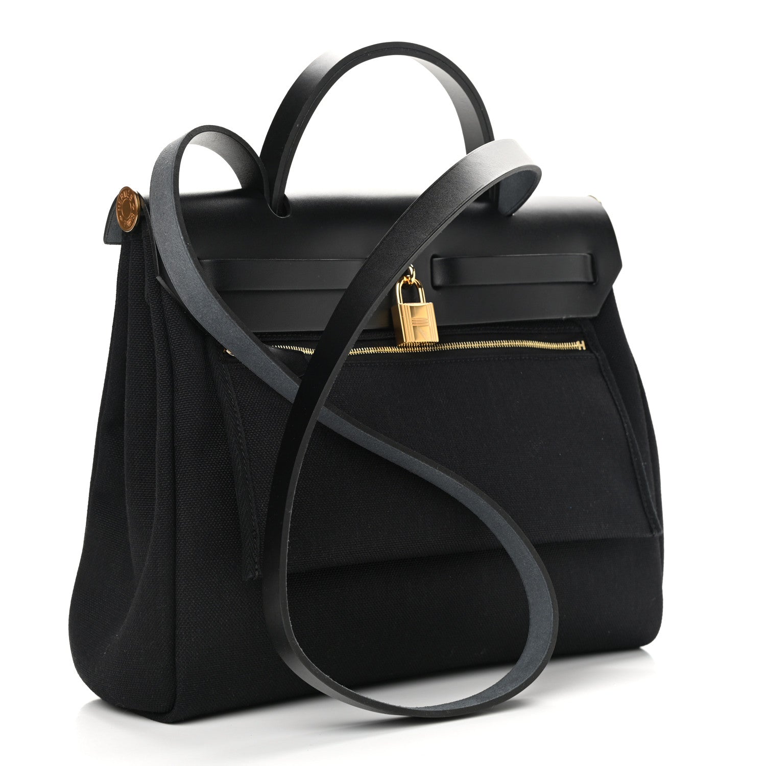 Hermes Toile Vache Hunter Herbag Zip PM 31 Black 4 of 13