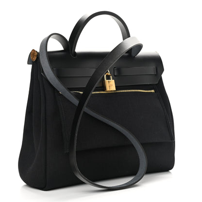 Hermes Toile Vache Hunter Herbag Zip PM 31 Black 4 of 13