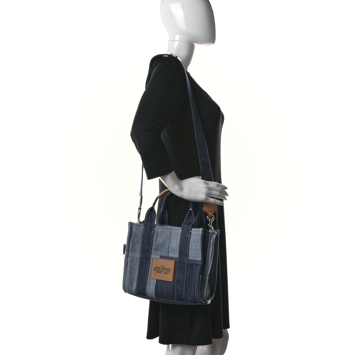 Denim Canvas Small Tote Bag Blue