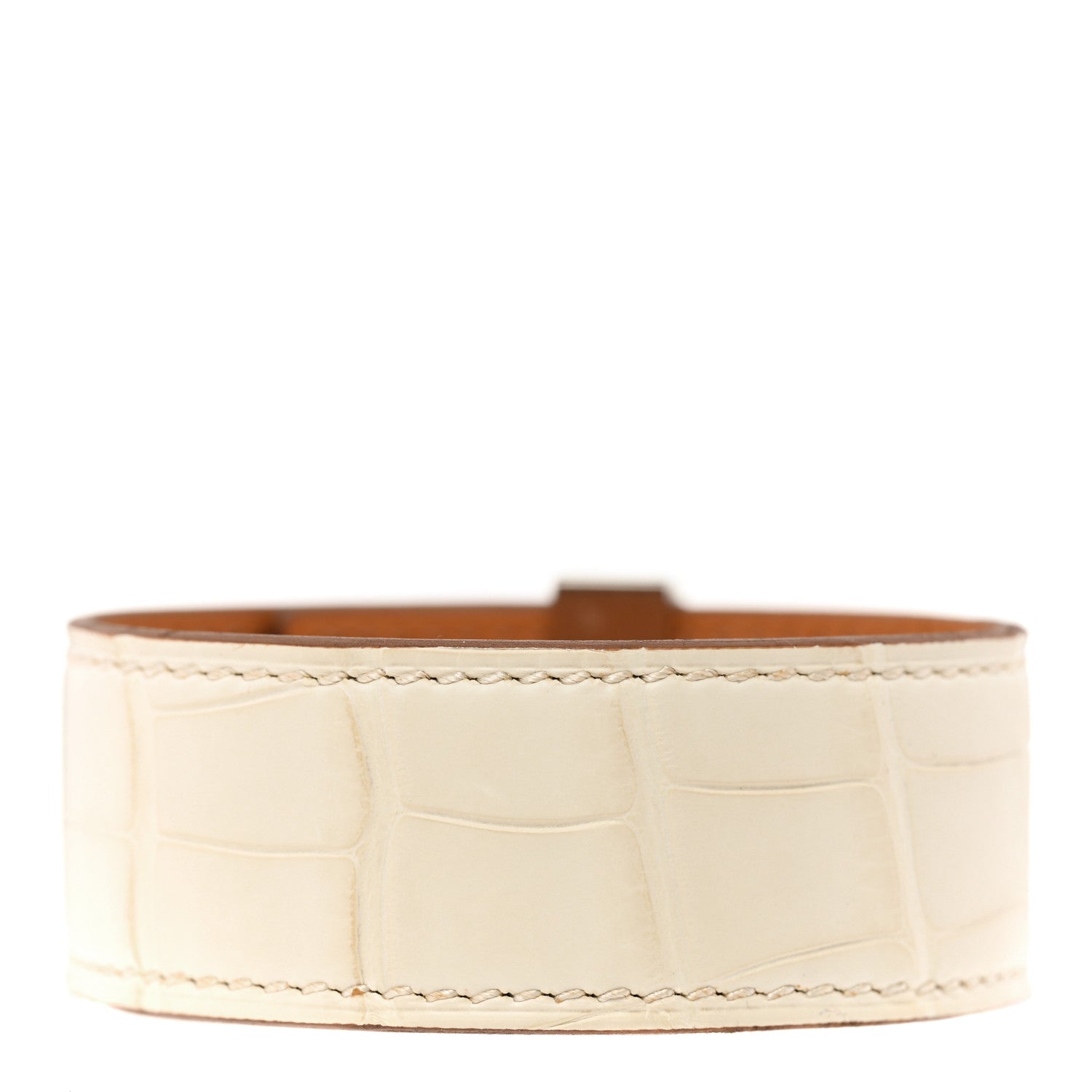 Hermes Matte Alligator Collier de Chien CDC 24 Bracelet T2 Nata 3 of 5