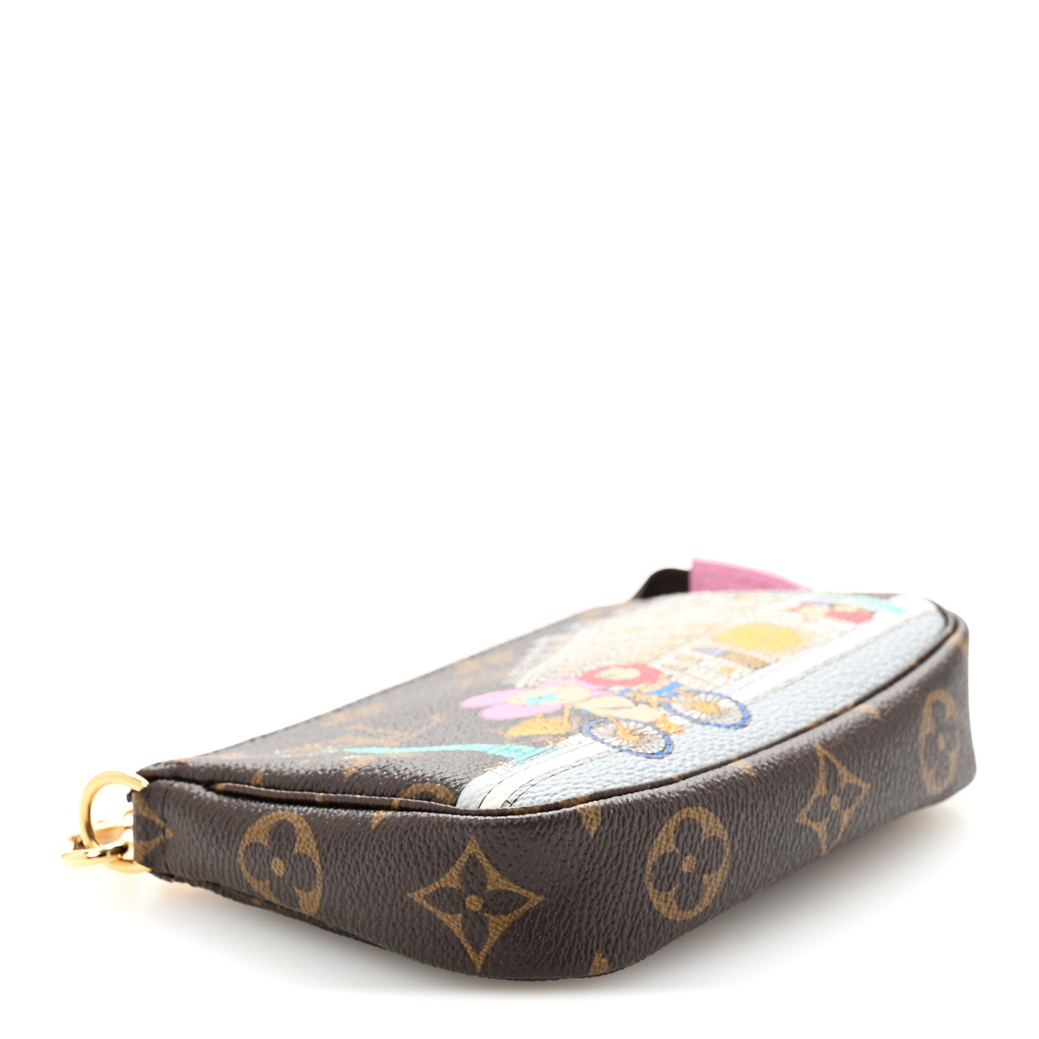 Louis Vuitton Monogram 2022 Christmas Animation Paris Mini Pochette Accessories Pink 4 of 8