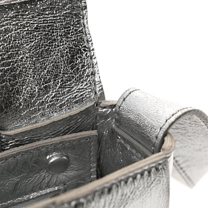 Bottega Veneta Metallic Lambskin Maxi Intrecciato Cassette Crossbody Bag Silver 12 of 16