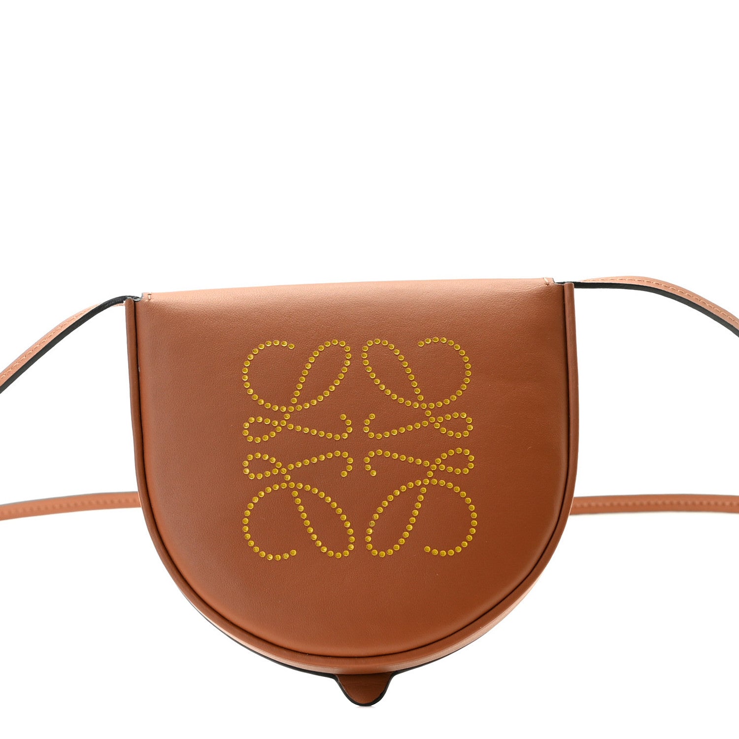 Loewe Buffed Calfskin Logo Embossed Small Heel Pouch Tan 14 of 15