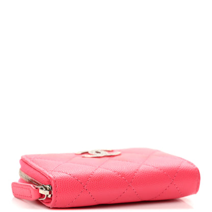 Chanel Caviar Quilted CC Zip Coin Purse Fuchsia 4 of 10