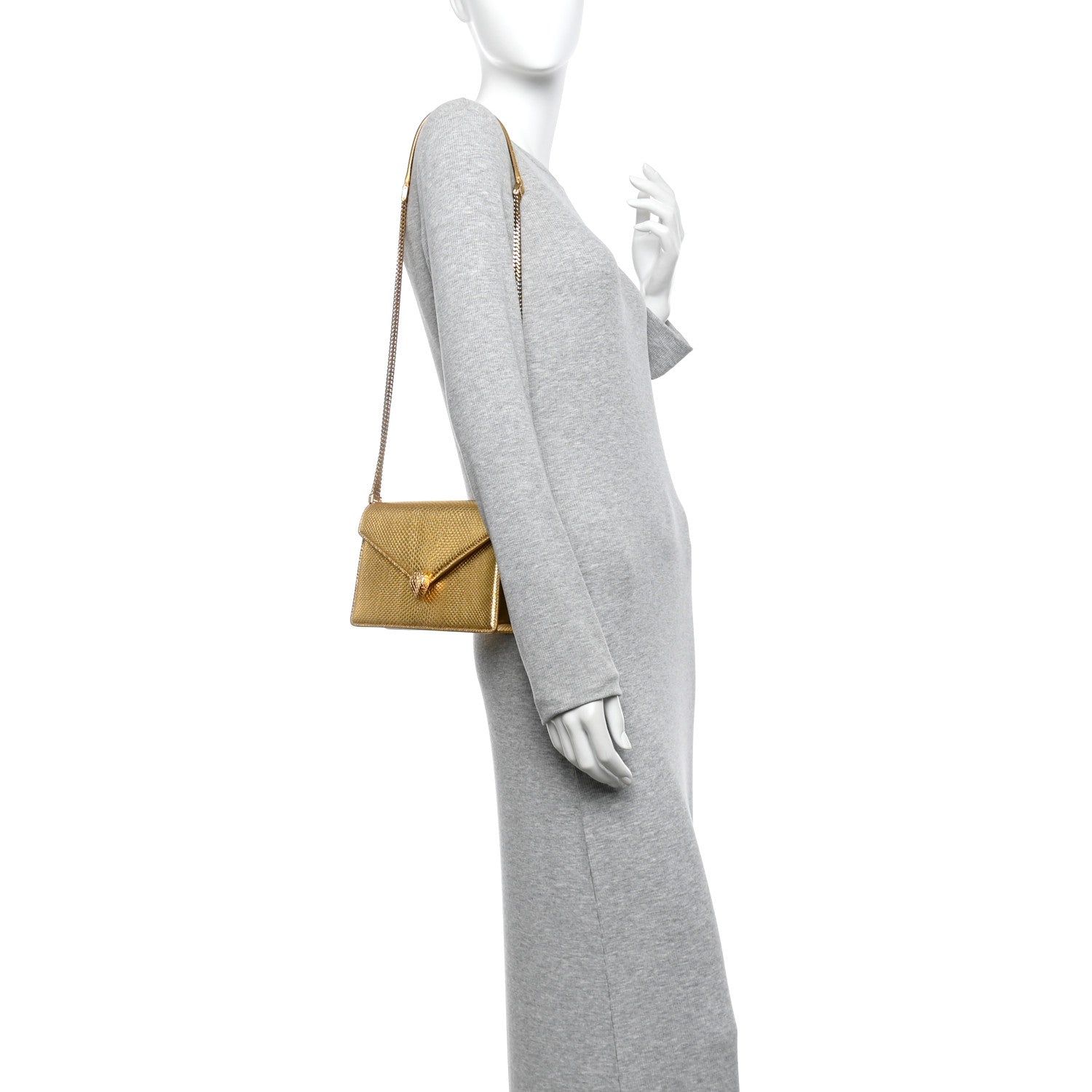 Bulgari Metallic Karung Forever Serpenti Bag Gold 2 of 11