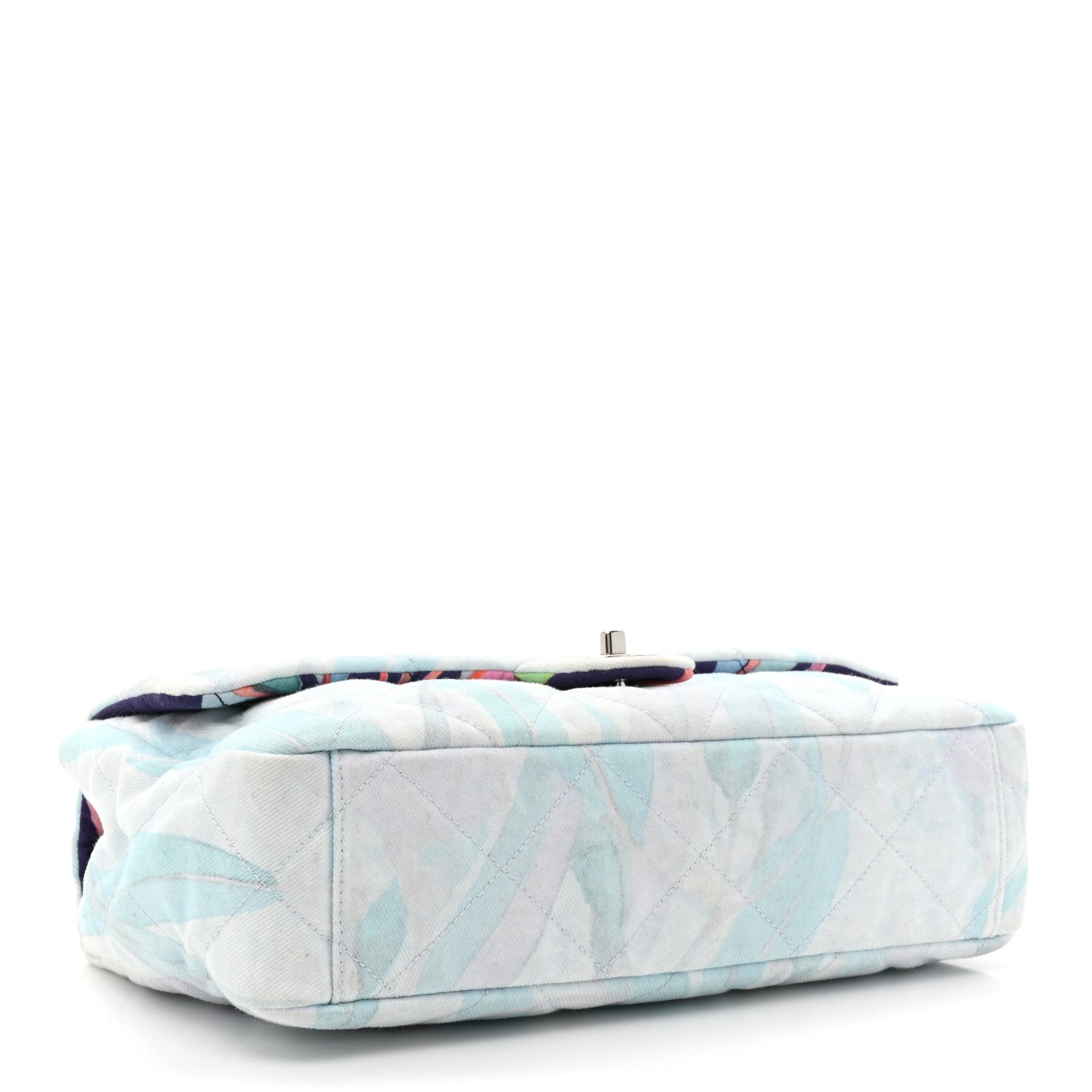Chanel Canvas Quilted Jungle Jeans Flap White Multicolor 3 of 10