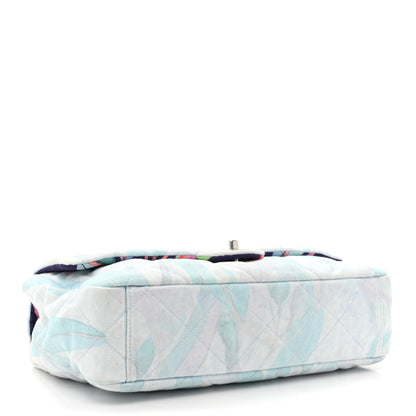 Chanel Canvas Quilted Jungle Jeans Flap White Multicolor 3 of 10