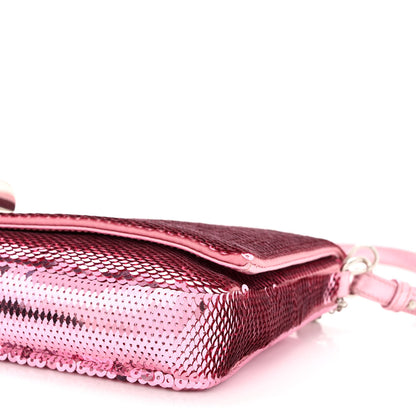 Miu Miu Paillettes Crystal Sequin Flap Rosa 11 of 11