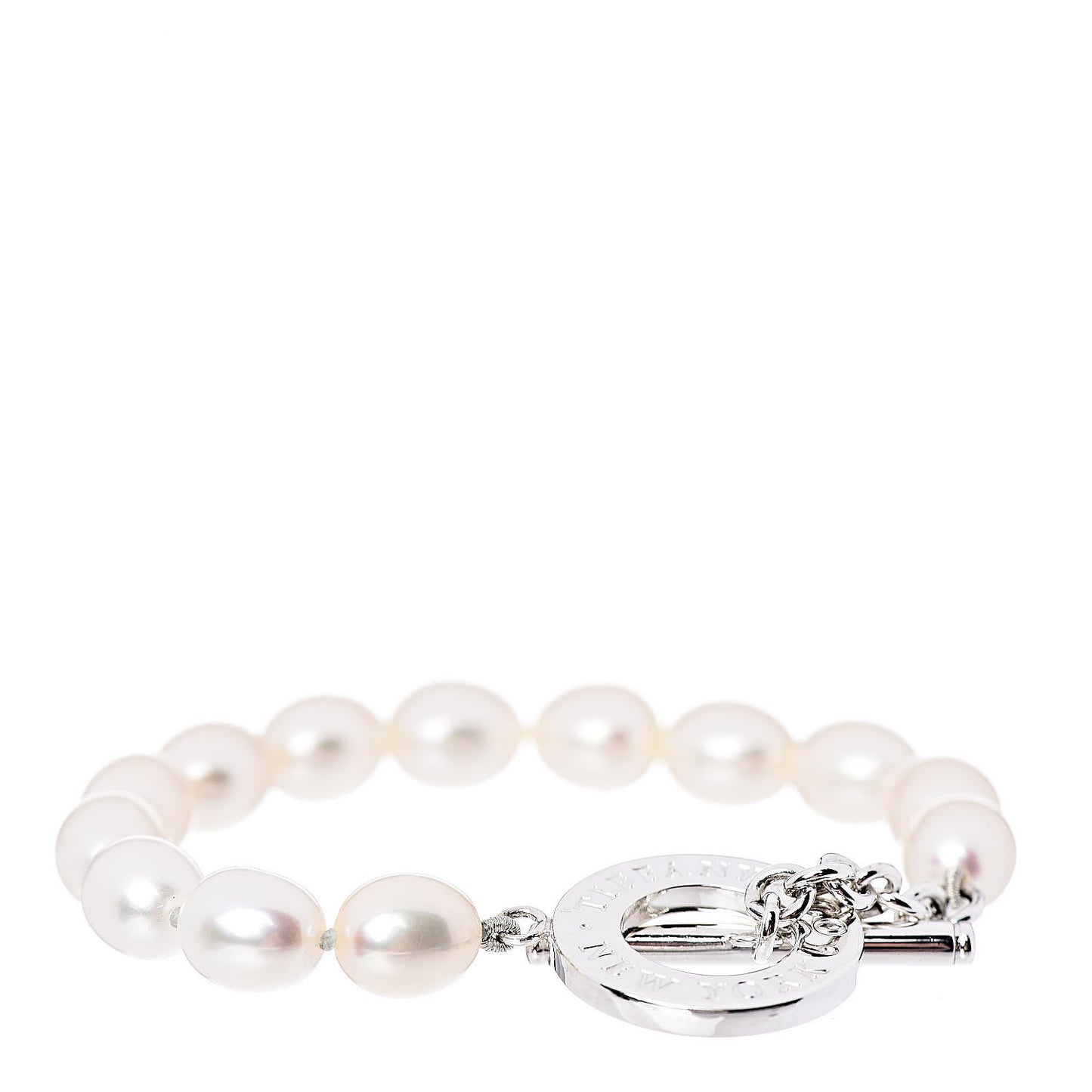 Sterling Silver Pearl Toggle Bracelet
