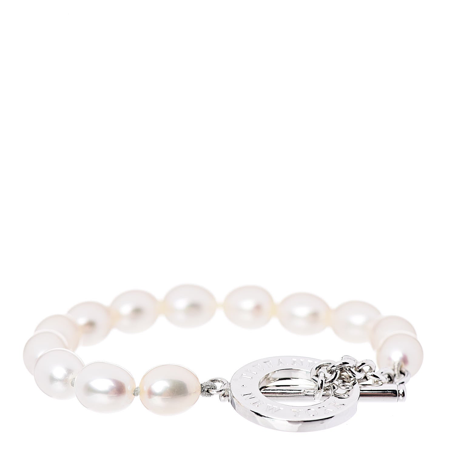 Tiffany Sterling Silver Pearl Toggle Bracelet 3 of 5