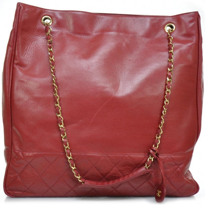 Chanel Lambskin Shoulder Bag Red 1 of 9