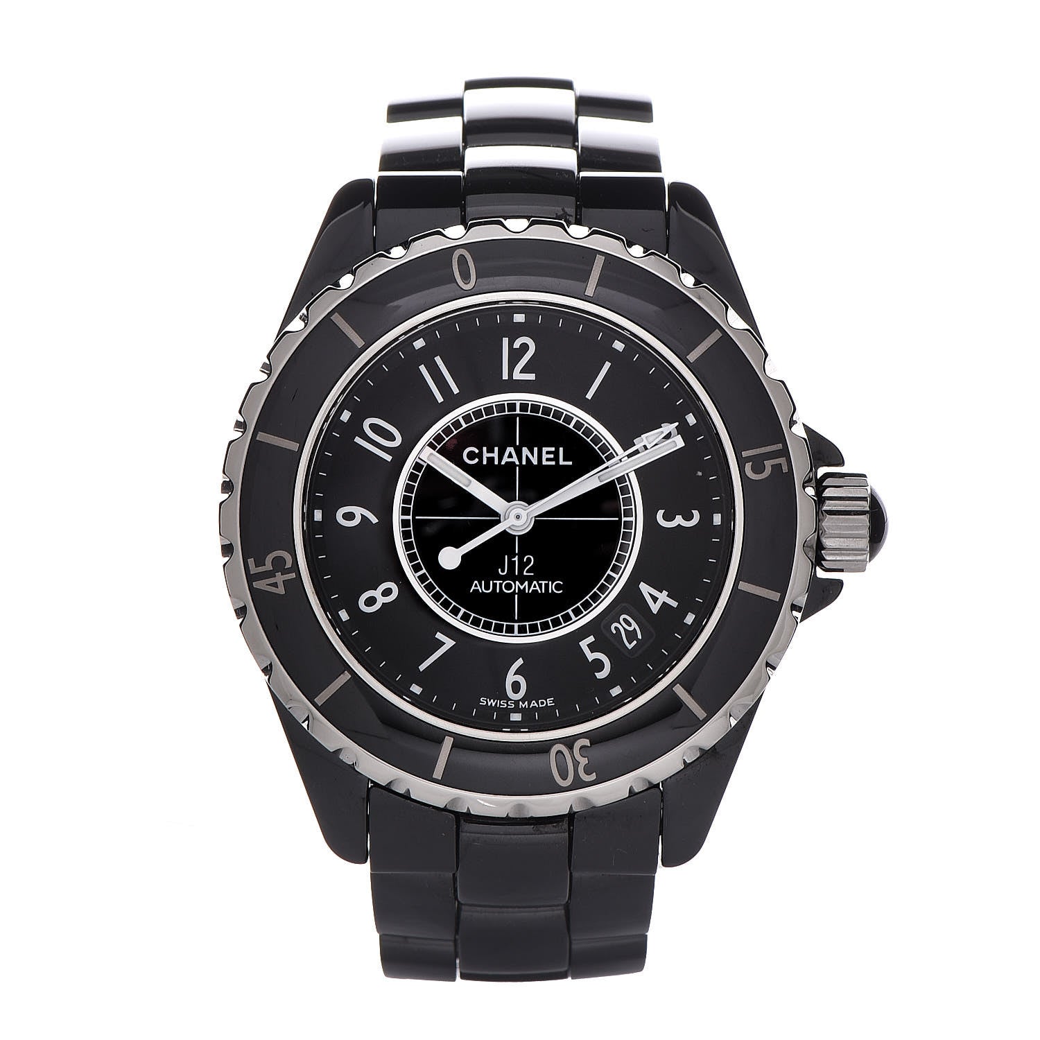 Chanel Stainless Steel Ceramic 38mm J12 Automatic Watch Black 1 of 7