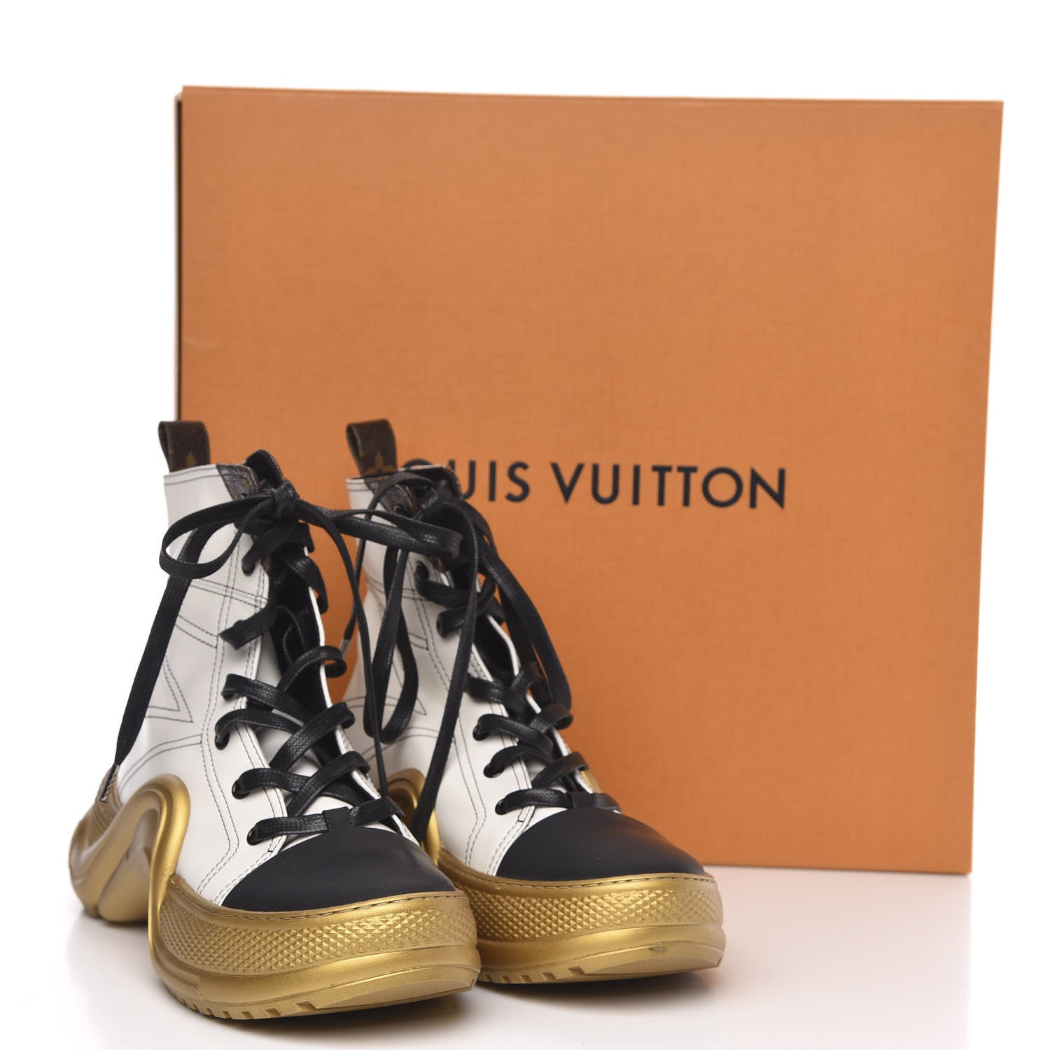 Louis Vuitton Calfskin Monogram Archlight Sneaker Boots 40 White 9 of 9
