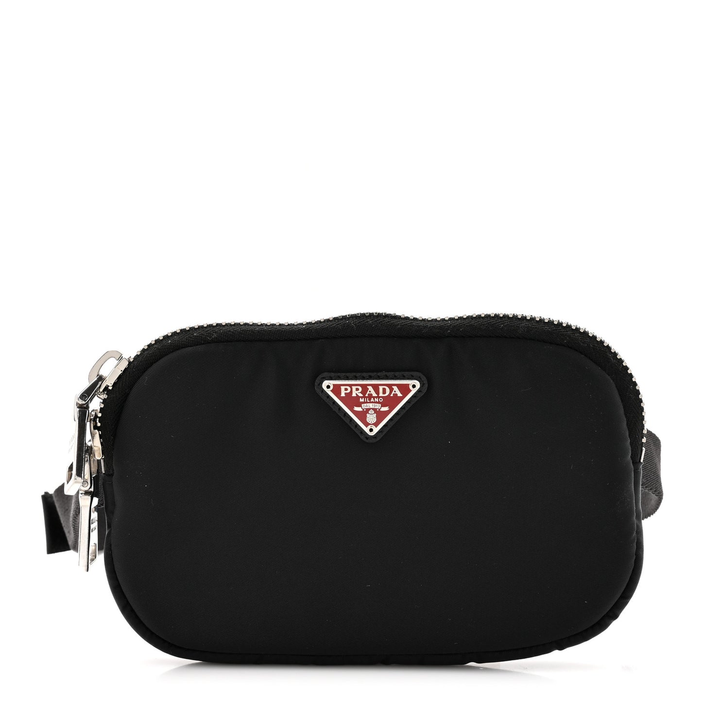 Nylon Saffiano Belt Bag Black Red